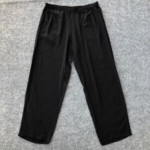 Eileen Fisher pull on silk tapered ankle pants size M